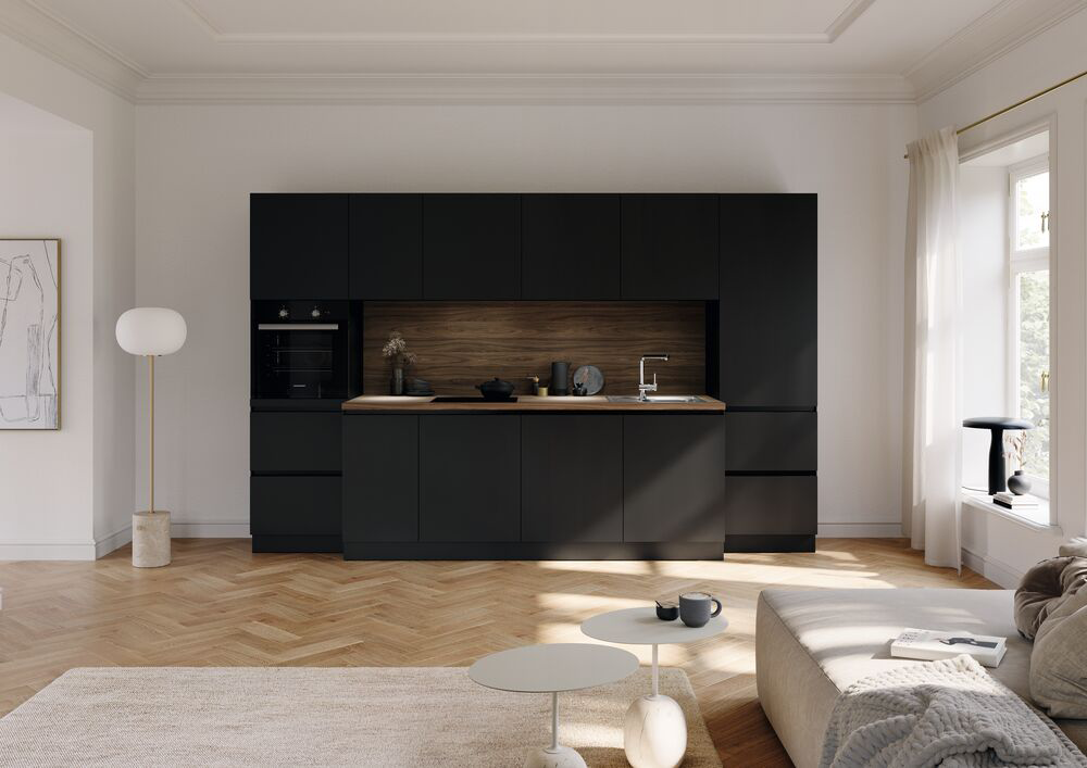 Cuisine noire et beige